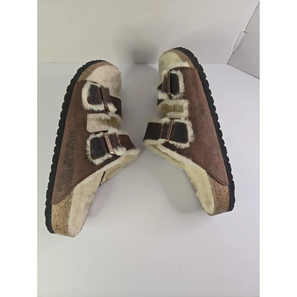 Birkenstock Arizona Fur Shearling Habana mens Size EU44/ US11